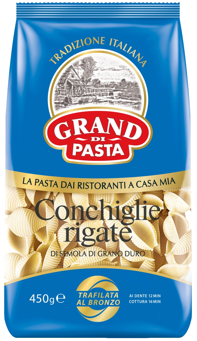 Изображение товара Макаронные изделия Grand Di Pasta Conchiglie Rigate 450г