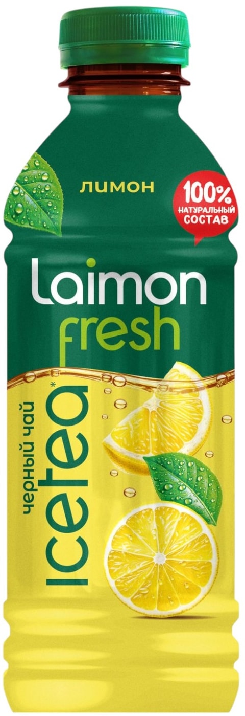 Изображение товара Напиток Laimon fresh Черный чай c лимоном 500мл