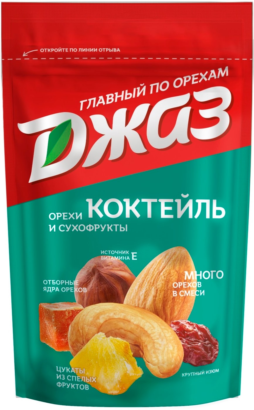 Изображение товара Смесь орехов и сухофруктов Джаз Коктейль 150 г