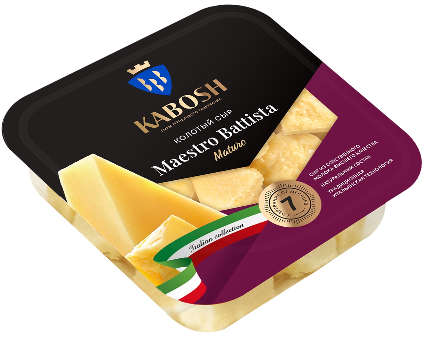 Изображение товара Твердый сыр Kabosh Maestro Battista Maturo 50% 100г натуральный