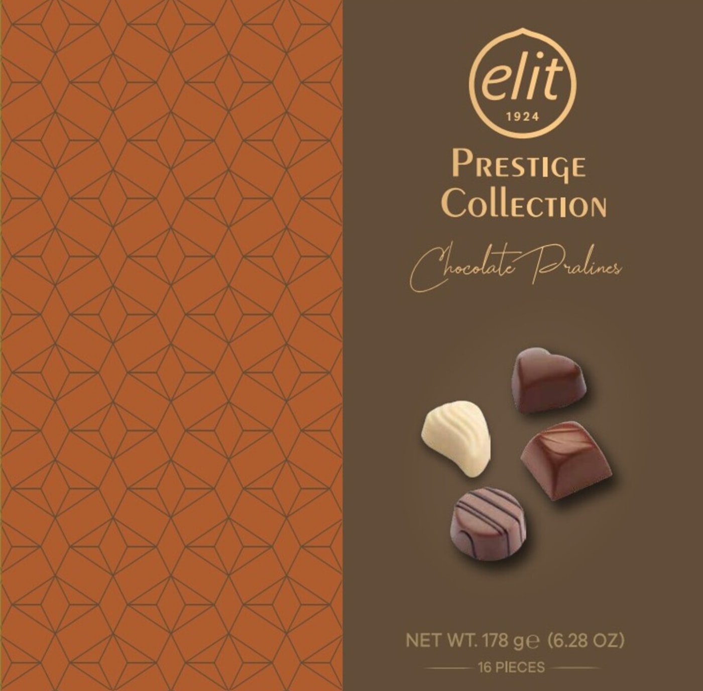 Изображение товара Конфеты Elit 1924 Prestige Collection Chocolate Pralines Bronze 178г