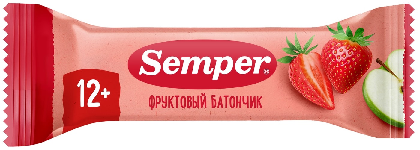 Изображение товара Фруктовый ломтик Semper Яблоко и клубника 15г