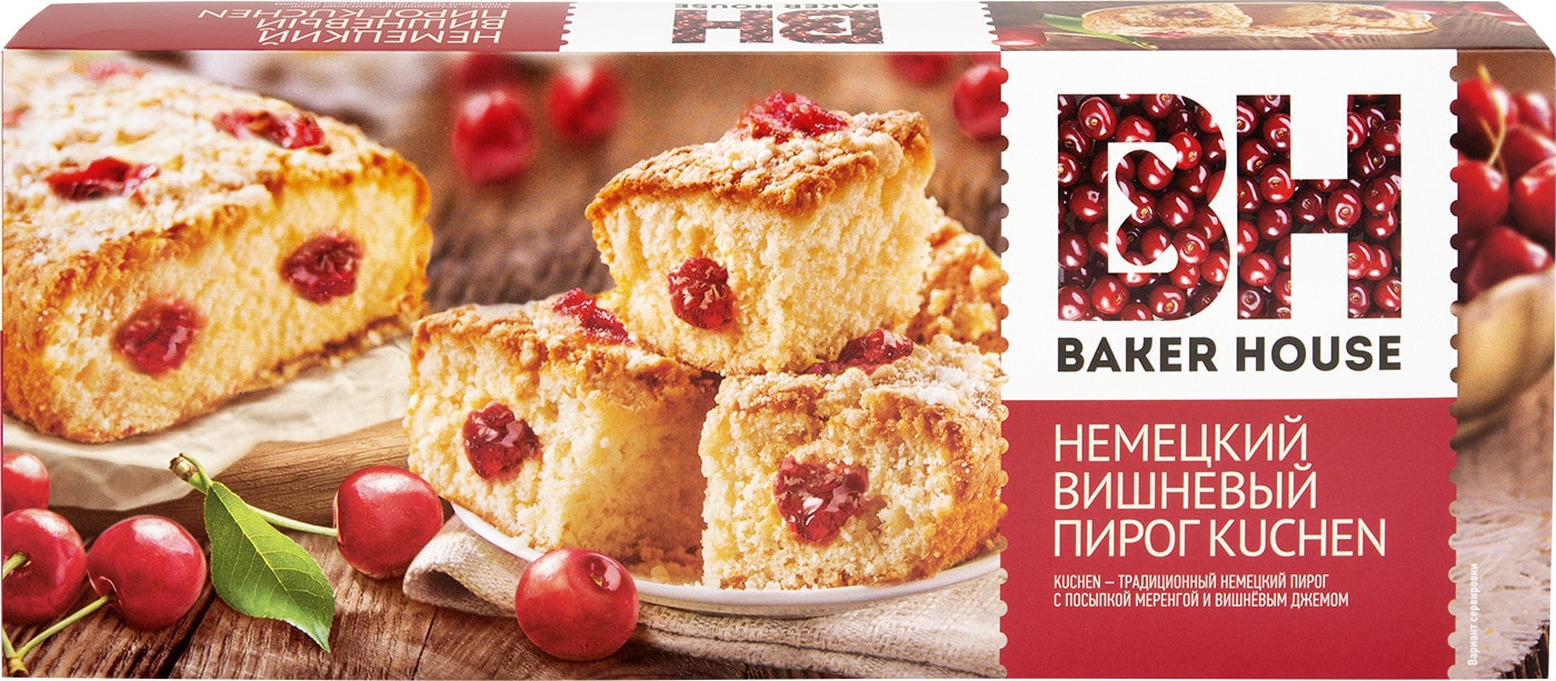 Изображение товара Пирог Baker House Kuchen Вишневый 350г