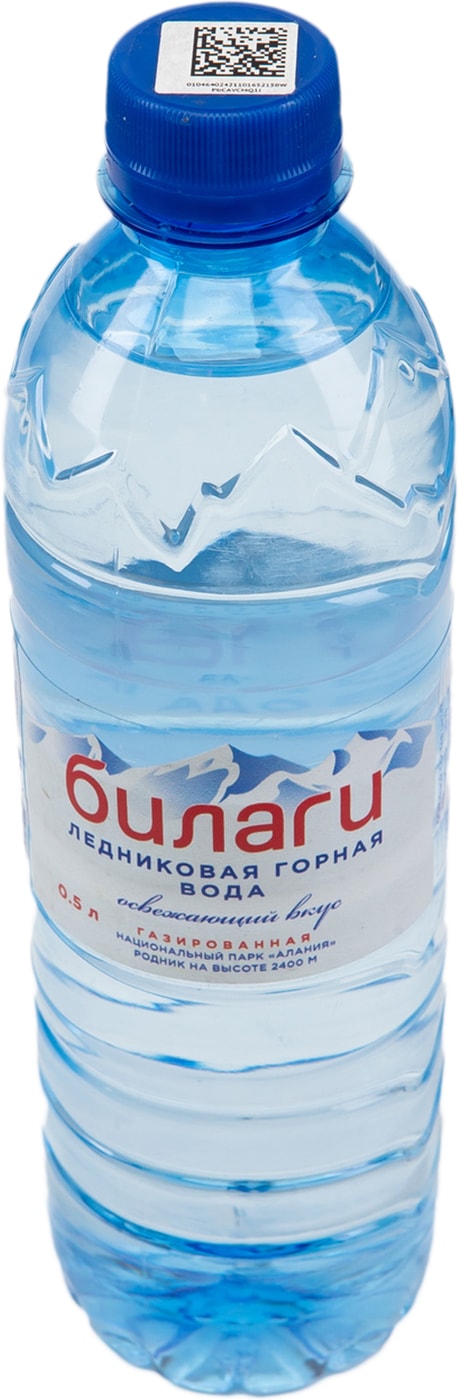 Изображение товара Вода Billagi ледниковая горная питьевая газированная 500мл
