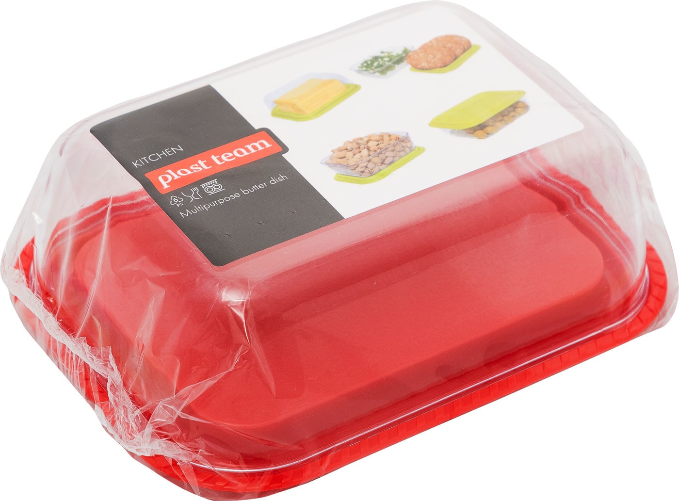 Изображение товара Масленка Plast Team двухсторонняя 14.5*11*5.5см