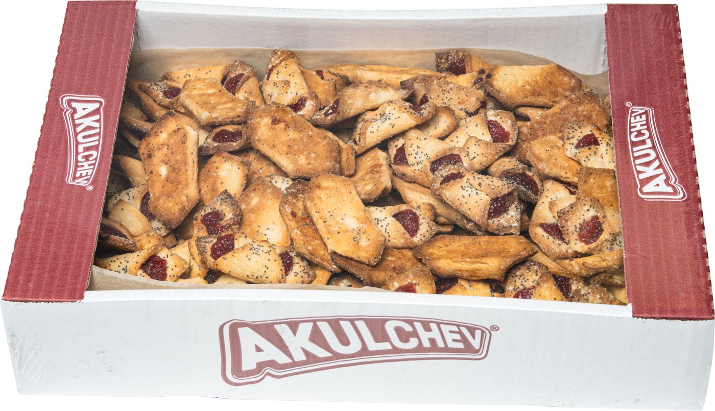 Изображение товара Печенье Акульчев Купелька с малиной 2 кг - сдобное, натуральное, с малиновой начинкой