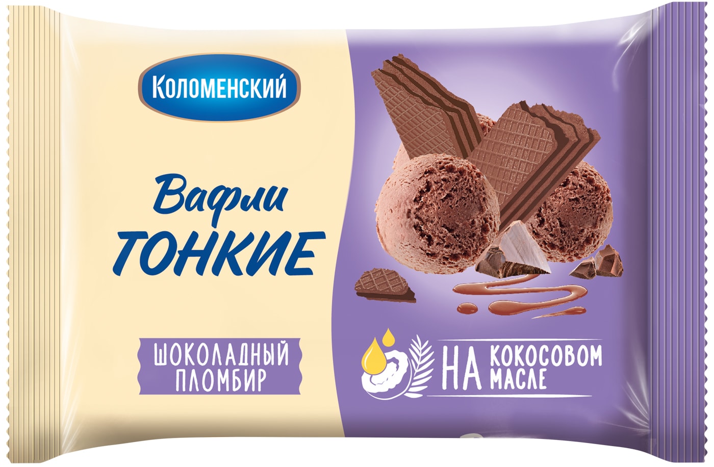 Изображение товара Вафли Коломенский Шоколадные 100г