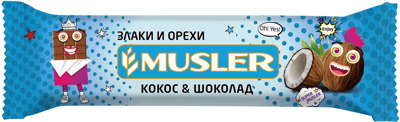 Изображение товара Батончик-мюсли Musler кокос и шоколад 30г