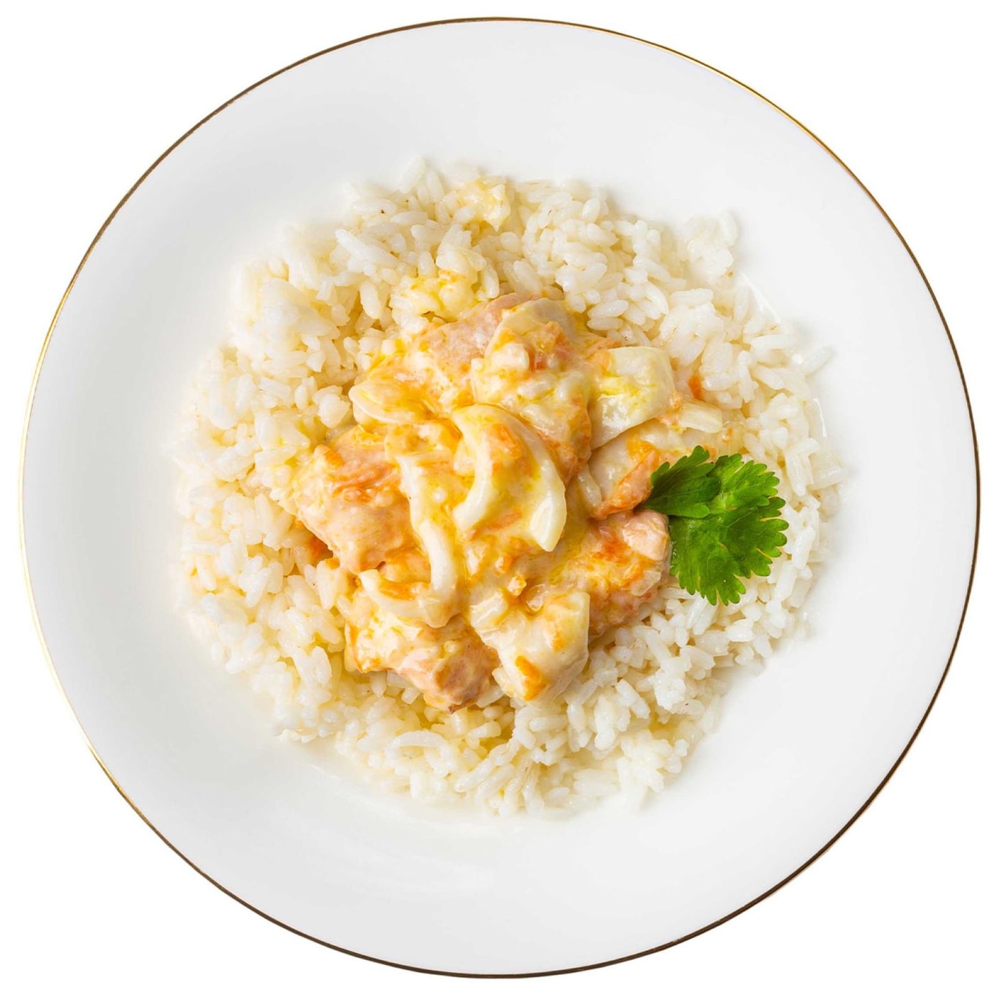 Изображение товара Горбуша У Палыча с кальмарами в сливках с рисом 300г