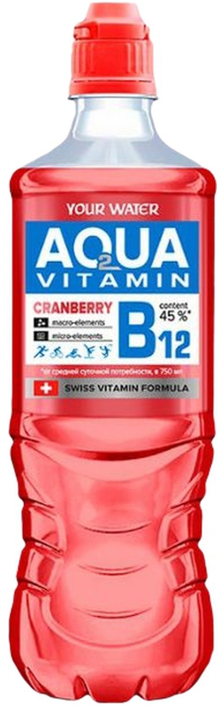 Изображение товара Напиток Aqua Vitamin Клюква с витамином B12 750 мл
