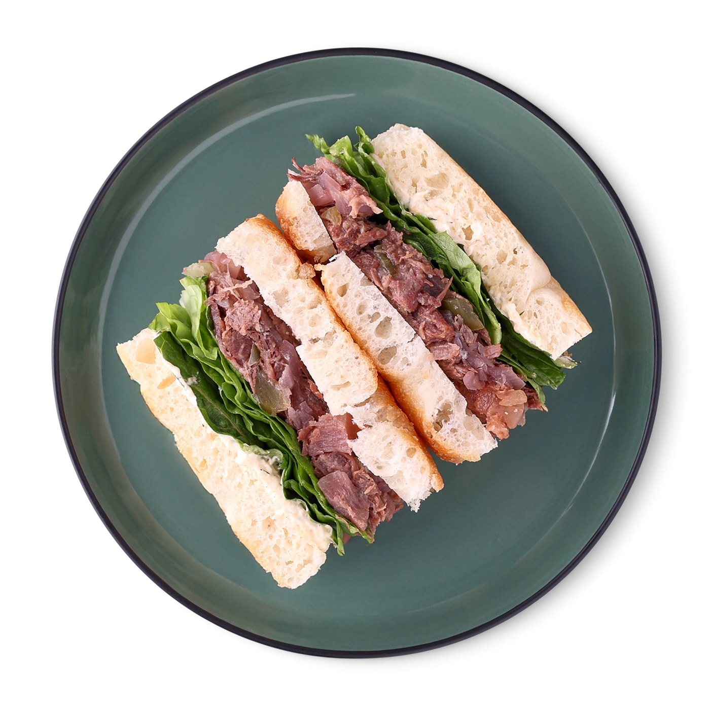 Изображение товара Сэндвич Перекресток Select на фокачче с томлёными говяжьими щечками 235г