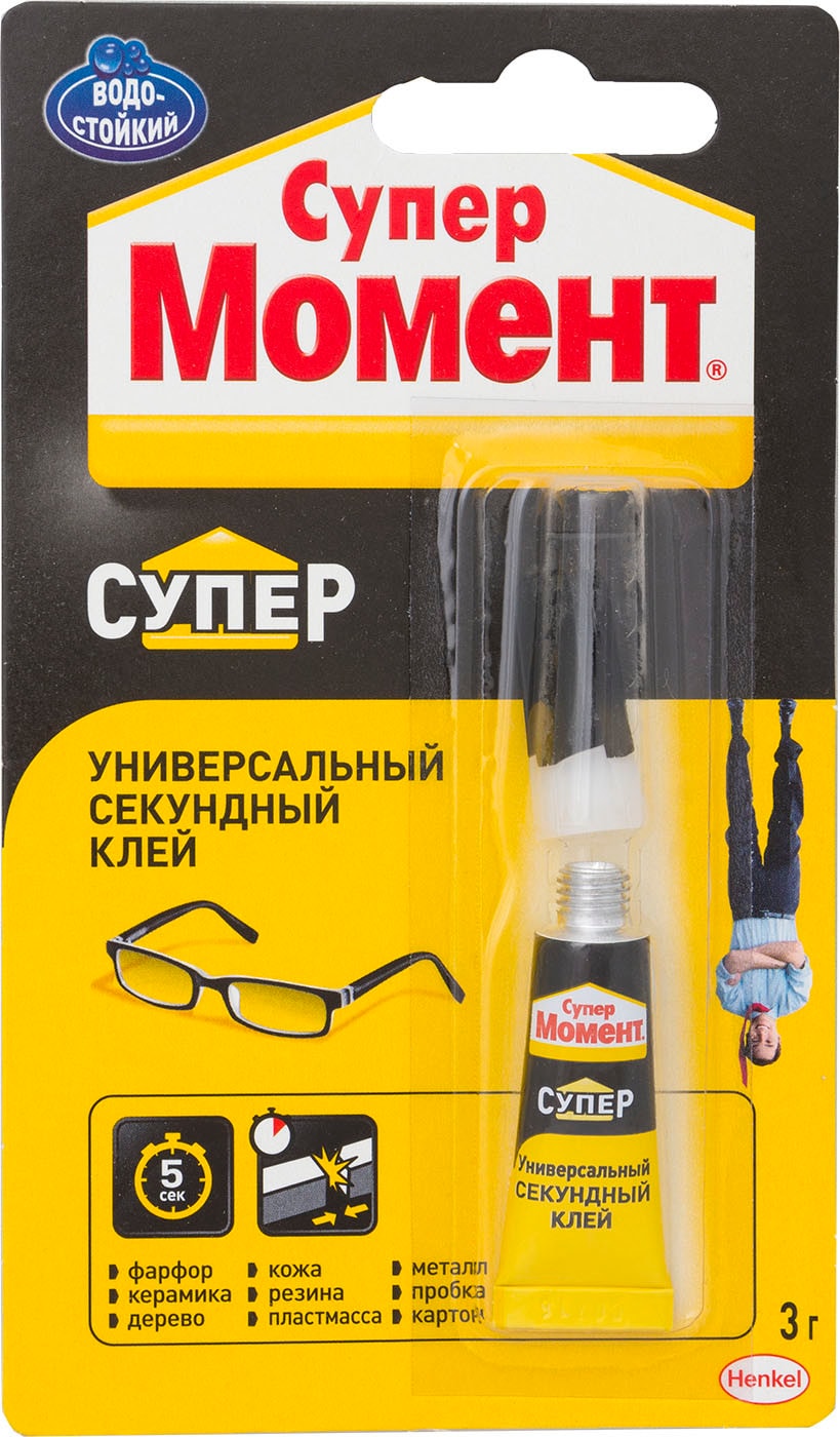 Изображение товара Клей Супер Момент универсальный секундный 3г