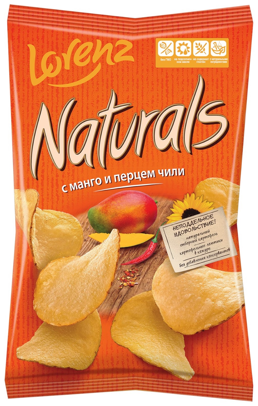 Изображение товара Чипсы Lorenz Naturals Манго-Перец чили 100г натуральный острый перекус