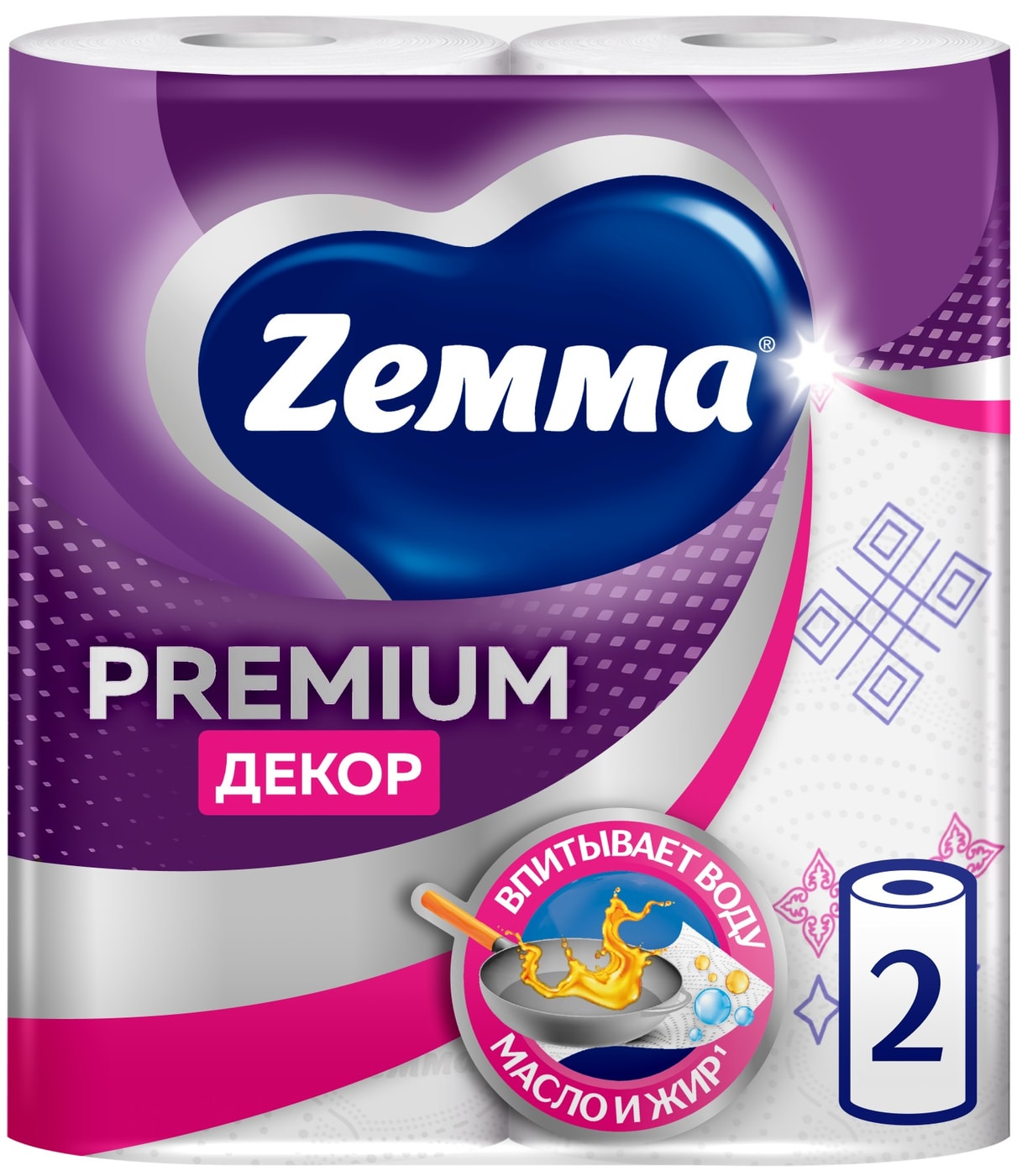 Изображение товара Бумажные полотенца Zemma Premium Decor 2 шт - мягкие, впитывающие, экономичные Изображение товара Бумажные полотенца Zemma Premium Decor 2 шт - мягкие, впитывающие, экономичные