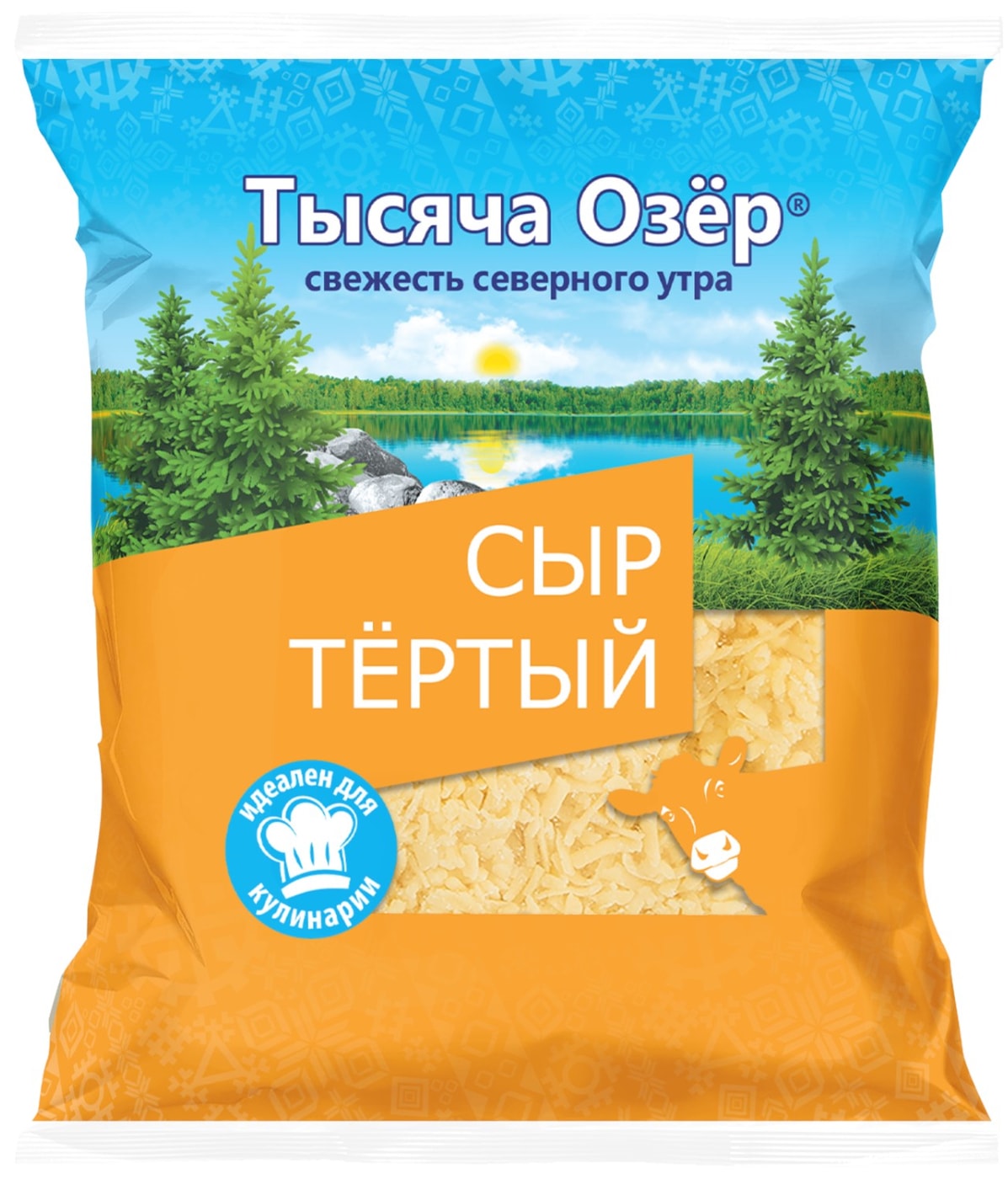 Изображение товара Тертый сыр Тысяча Озер 45% 150г натуральный российский продукт