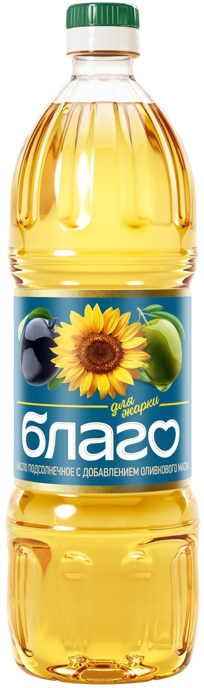 Изображение товара Масло растительное Благо подсолнечное с добавлением оливкового 1л