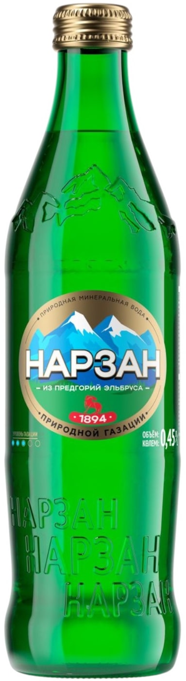 Изображение товара Нарзан минеральная лечебно-столовая газированная 450 мл природная вода