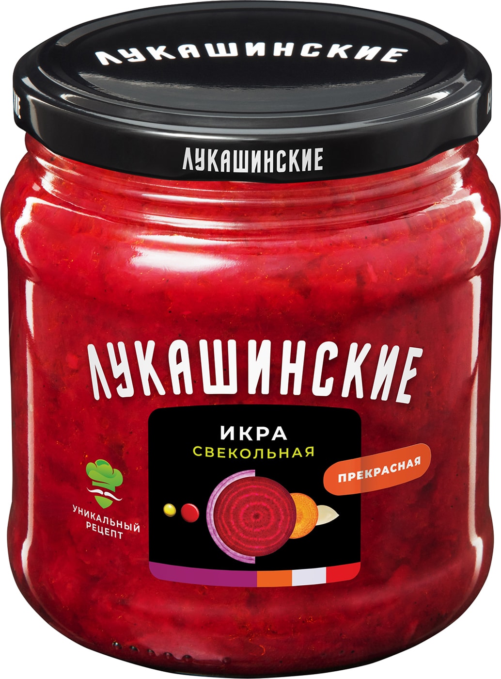 Изображение товара Икра Лукашинские закуски Свекольная Прекрасная 450г