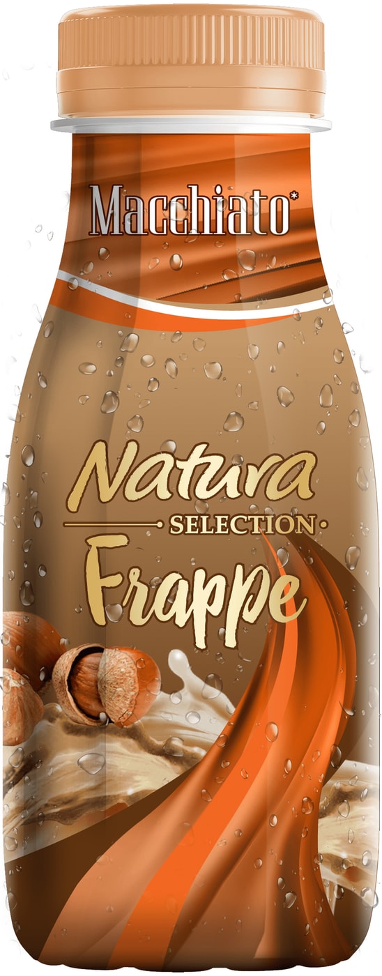 Изображение товара Напиток Natura Selection Frappe Coffee Macchiato молочный с кофе и вкусом лесного ореха 250 мл