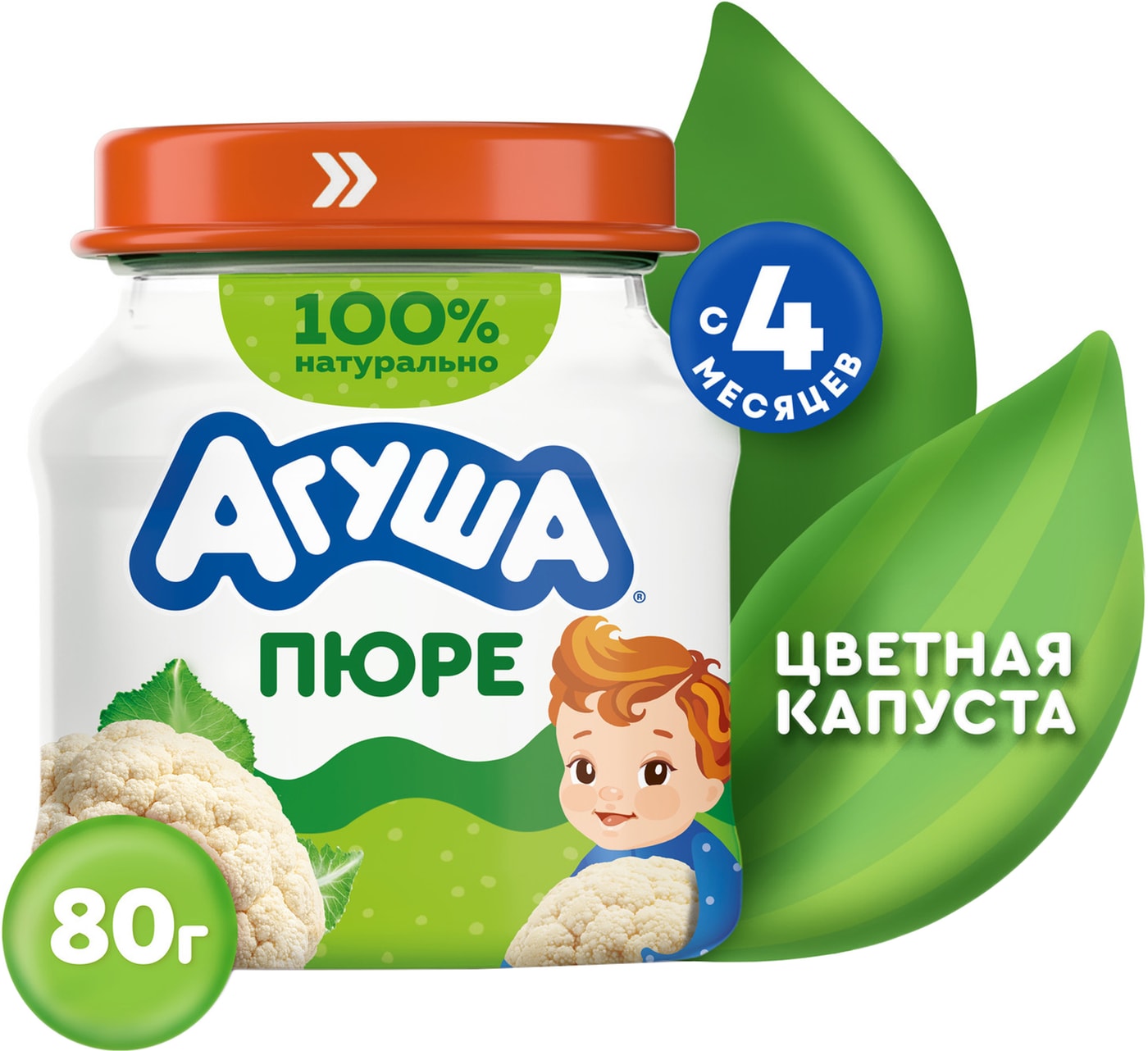 Изображение товара Пюре Агуша Цветная капуста 80г