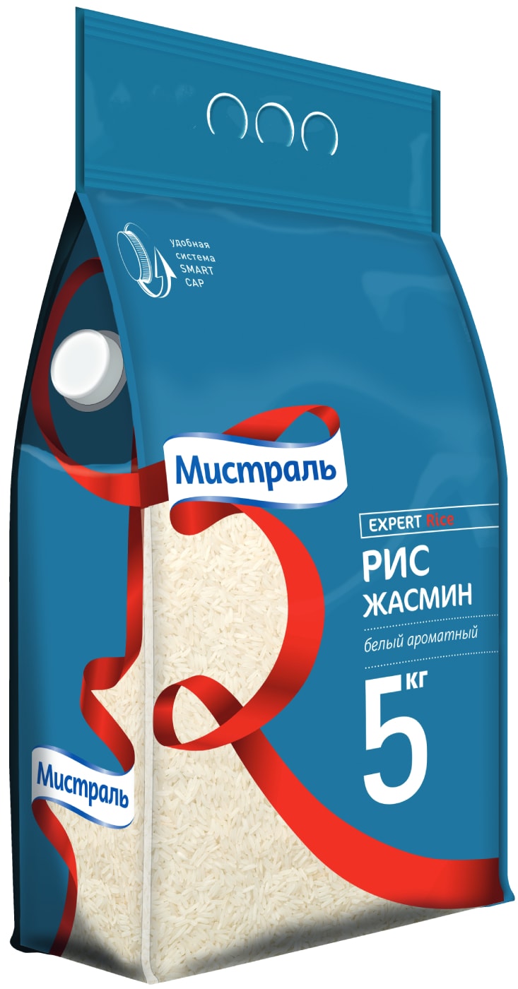 Изображение товара Рис Мистраль Жасмин белый ароматный 5кг - качество от Мистраль