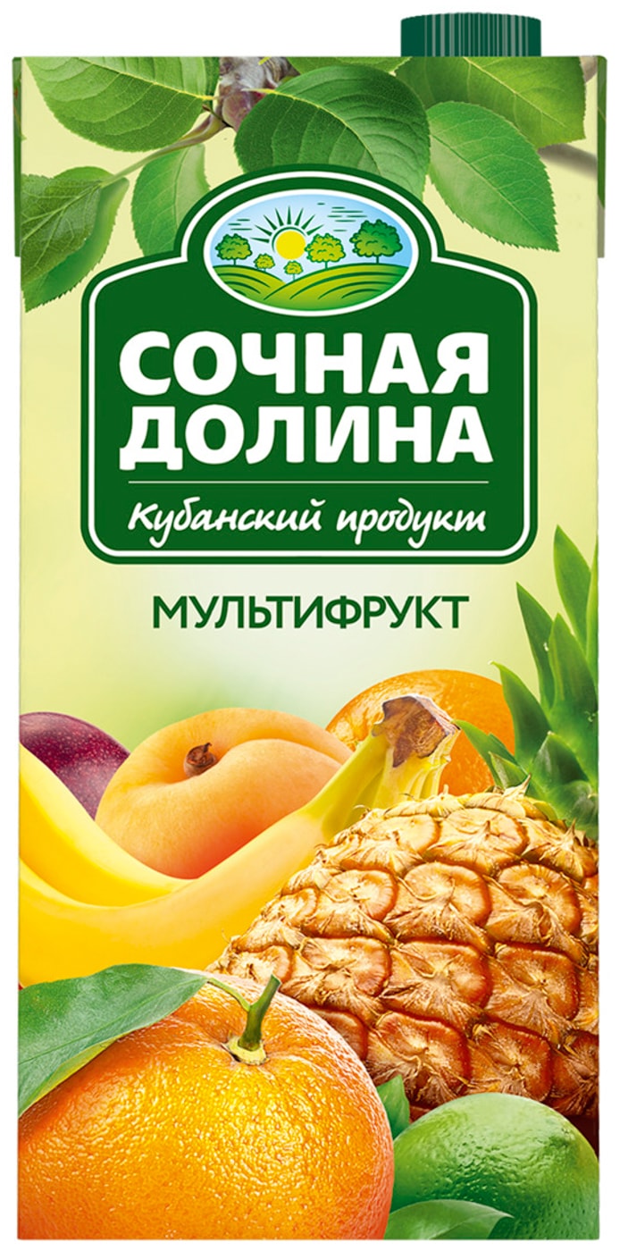Изображение товара Напиток сокосодержащий Сочная Долина Мультифрукт 1.93л Тетрапак