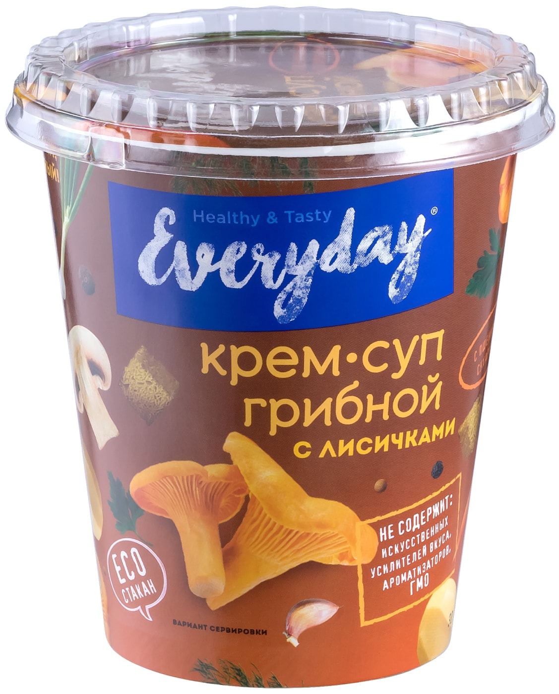 Изображение товара Крем-суп Everyday Грибной с лисичками 32г быстрое питание вкусный суп