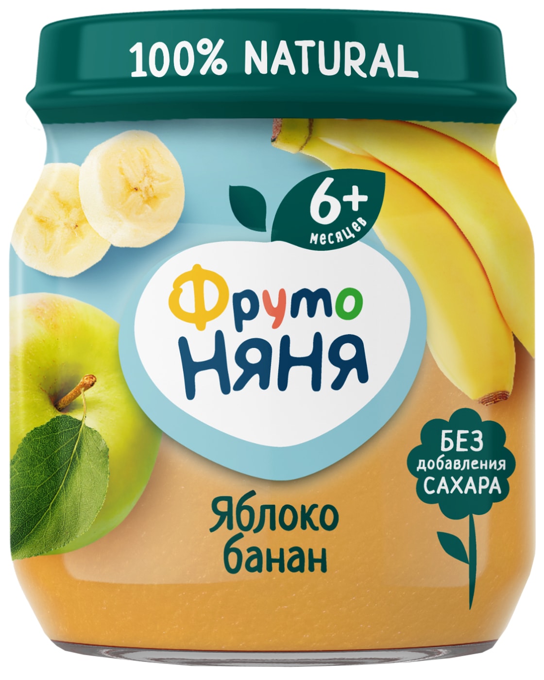 Изображение товара Пюре ФрутоНяня из яблок и бананов 100г