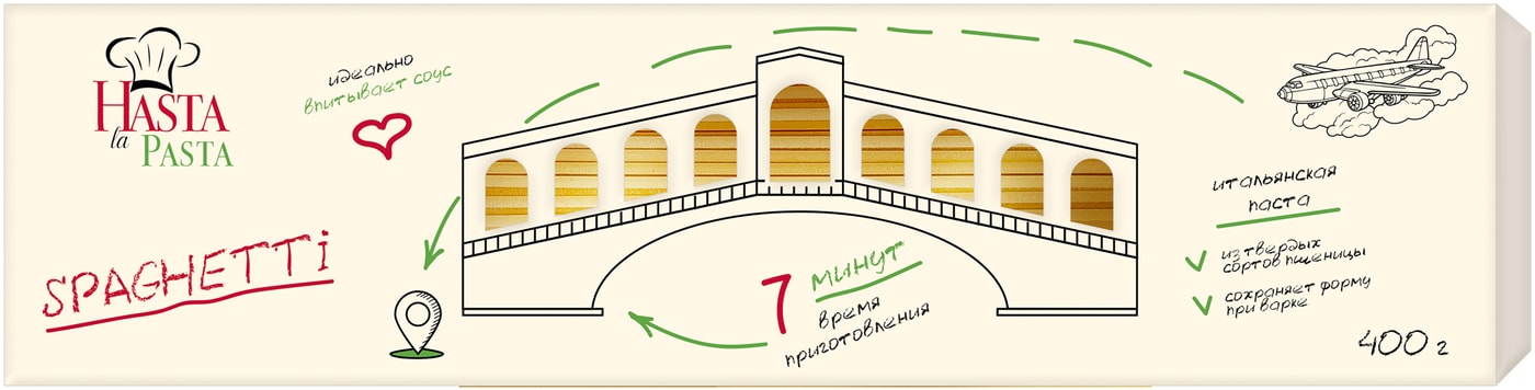 Изображение товара Макаронные изделия Hasta la Pasta Spaghetti Спагетти 400г