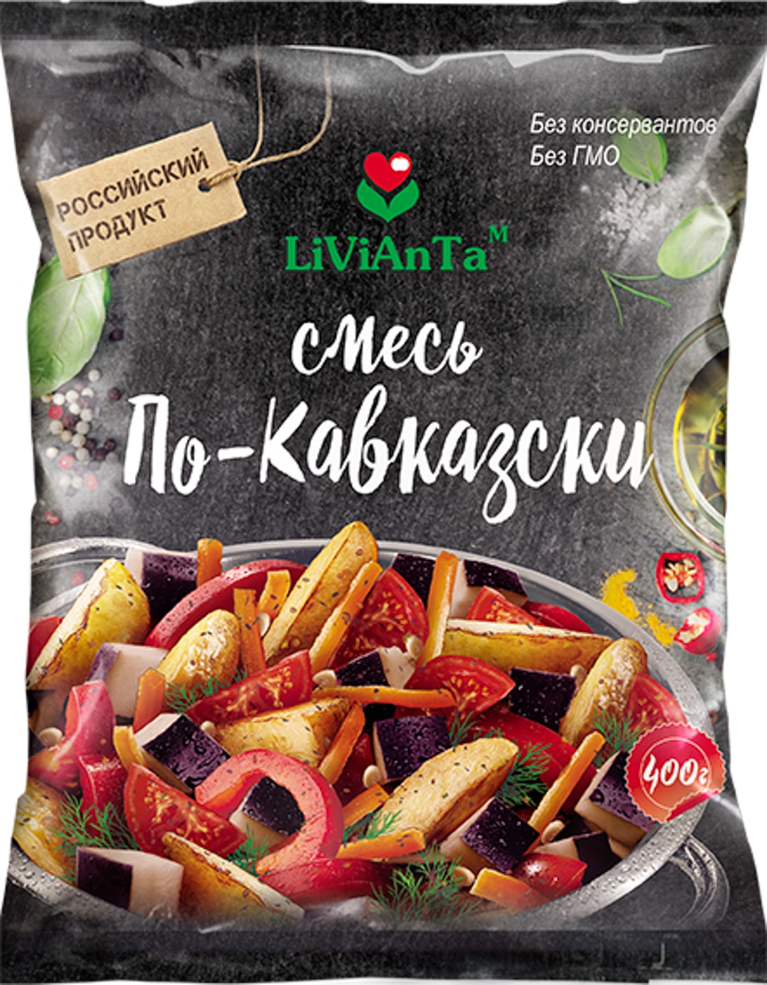 Изображение товара Смесь овощная Livianta По-Кавказски 400г