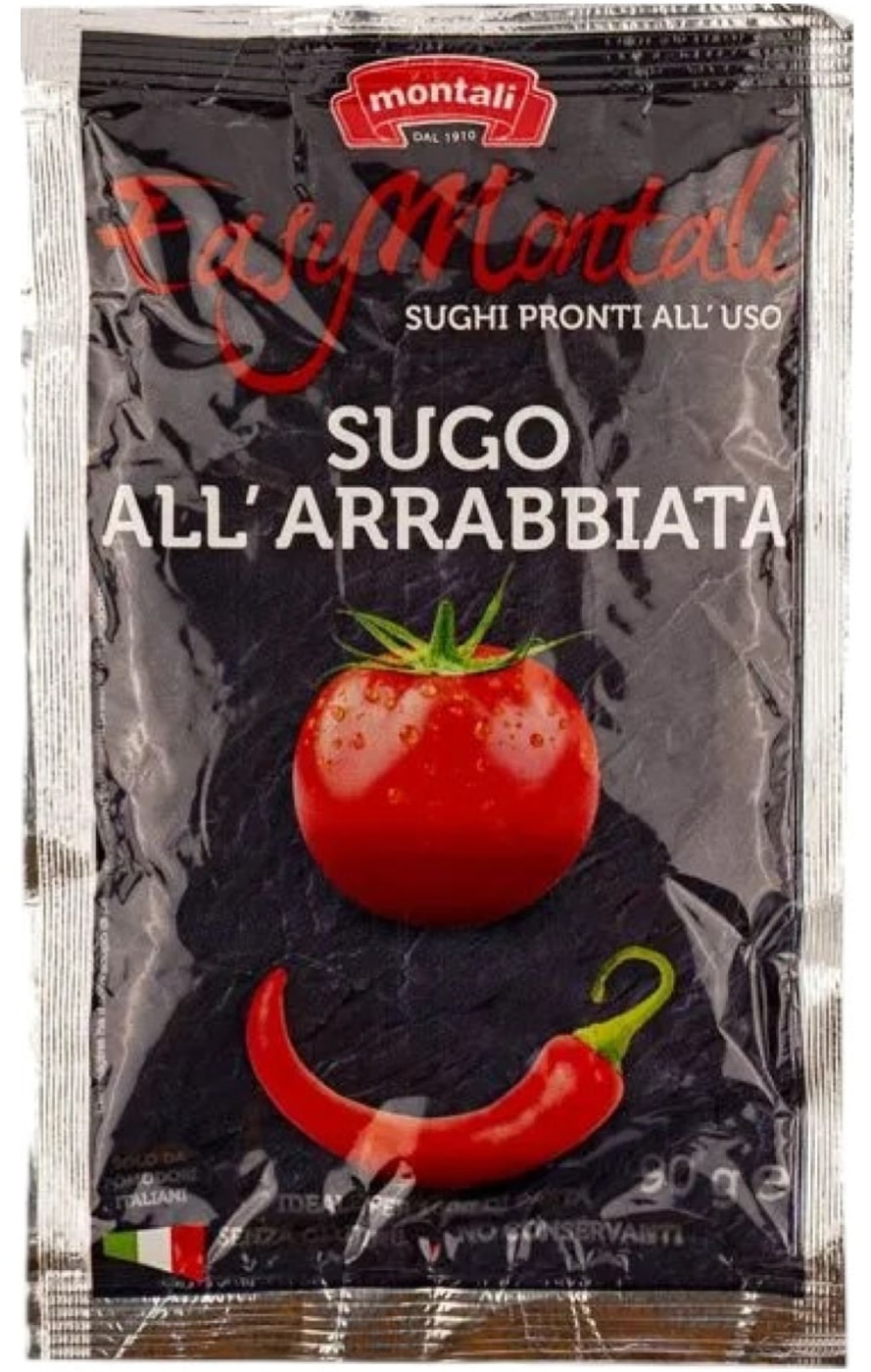 Изображение товара Соус Montali Аррабиата томатный 90г острый натуральный для пасты и блюд