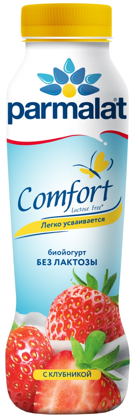Изображение товара Биойогурт Parmalat Comfort с клубникой 1.5% 290г