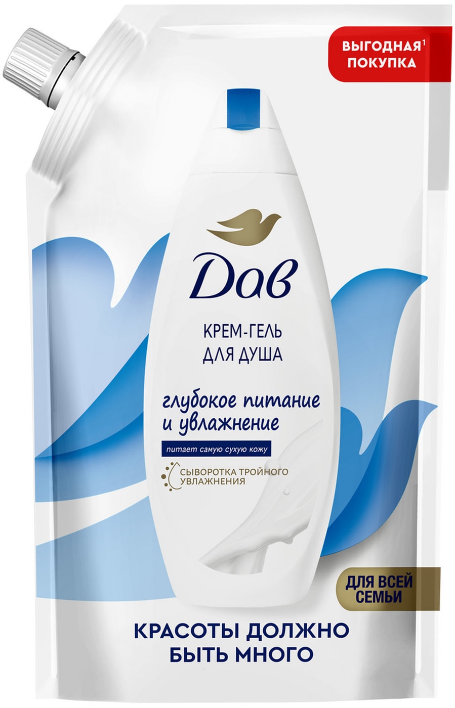 Изображение товара Крем-гель для душа Dove Глубокое питание и увлажнение 500мл для всей семьи