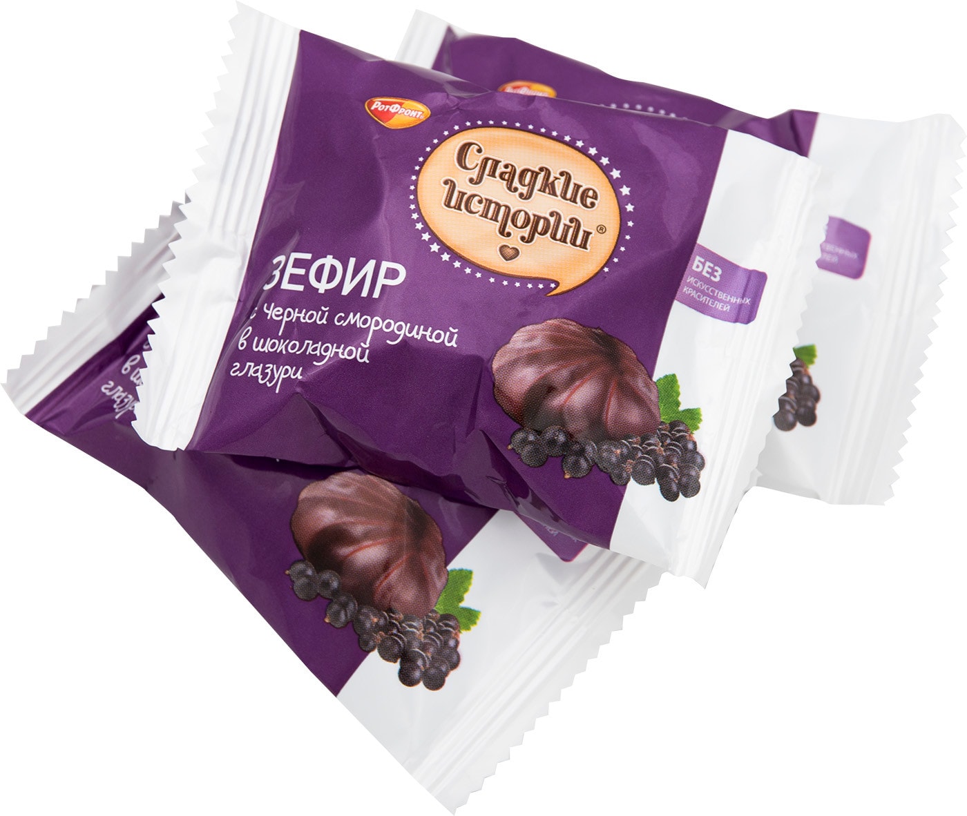 Изображение товара Зефир Сладкие истории с черной смородиной в шоколадной глазури