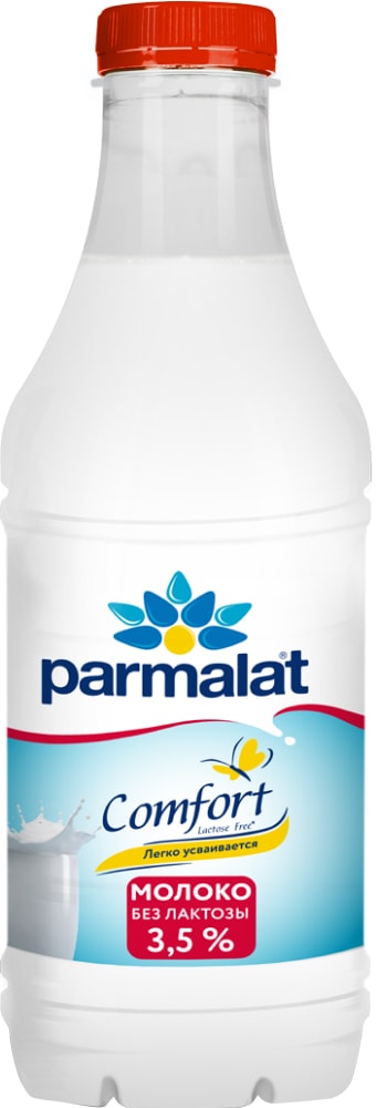 Изображение товара Молоко Parmalat Comfort пастеризованное безлактозное 3.5% 900мл