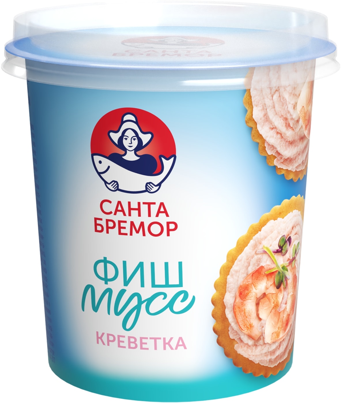 Изображение товара Паста Санта Бремор Фиш мусс Креветка и Творожный сыр 140г натуральный морепродукт