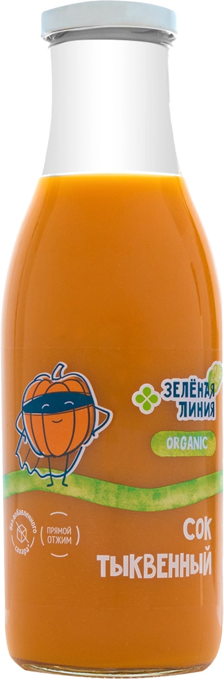 Изображение товара Сок Зеленая Линия Тыква с мякотью 500мл - Натуральный свежий напиток