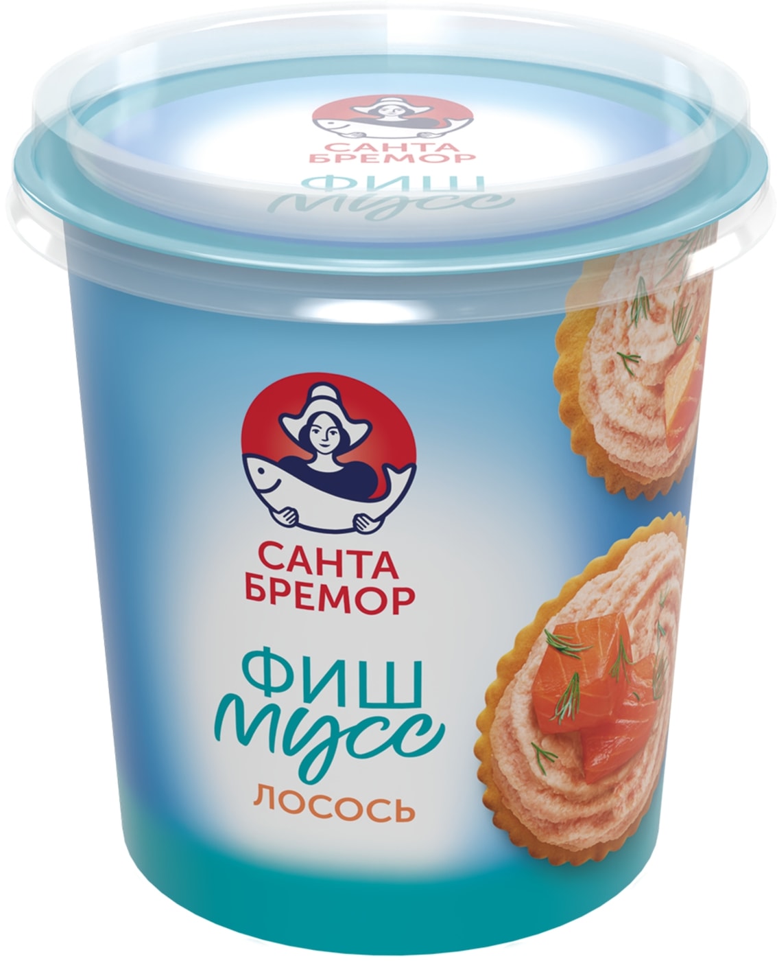 Изображение товара Паста Санта Бремор Фиш мусс Лосось и Творожный сыр 140г натуральный деликатес