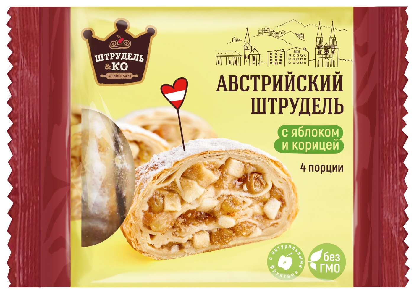 Изображение товара Штрудель Штрудель и Ко Австрийский с яблоком и корицей 280г