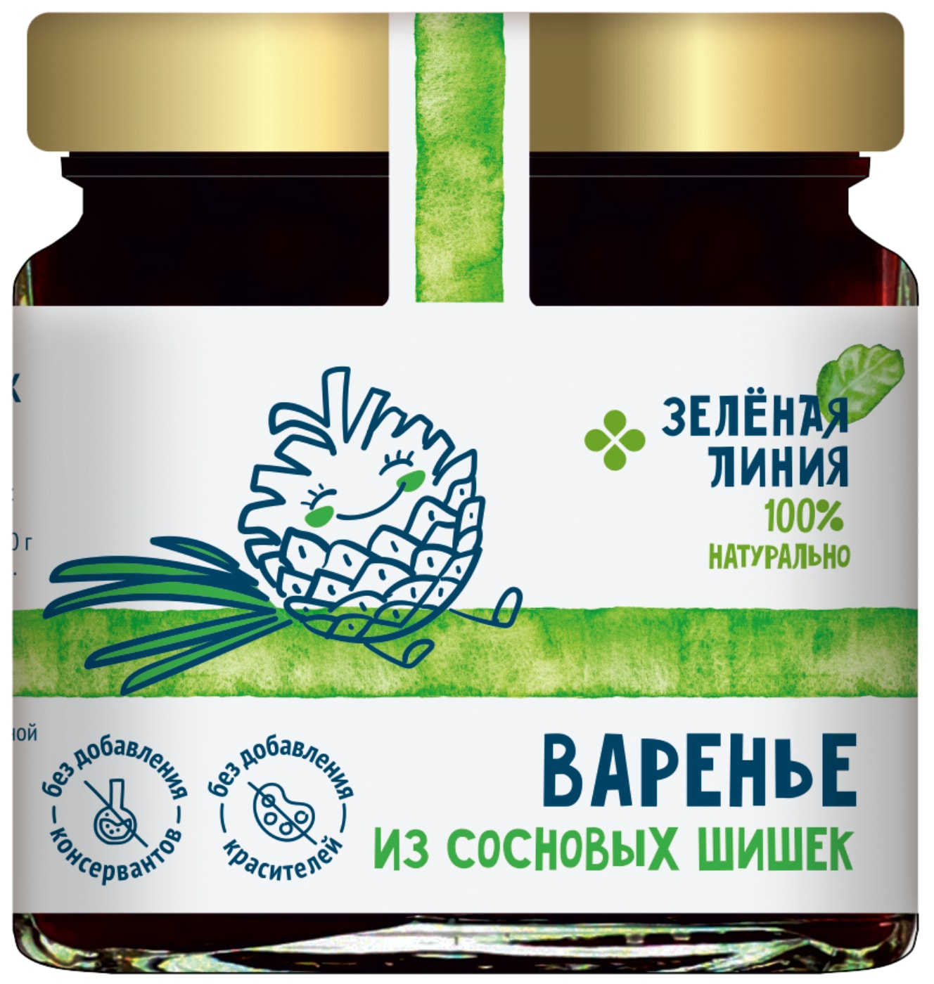 Изображение товара Варенье Зеленая Линия из сосновых шишек 240 г