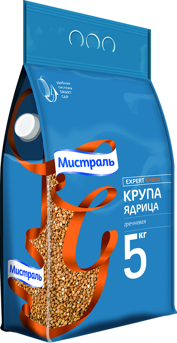 Изображение товара Крупа Мистраль Гречневая Ядрица 5 кг - Полезный Продукт