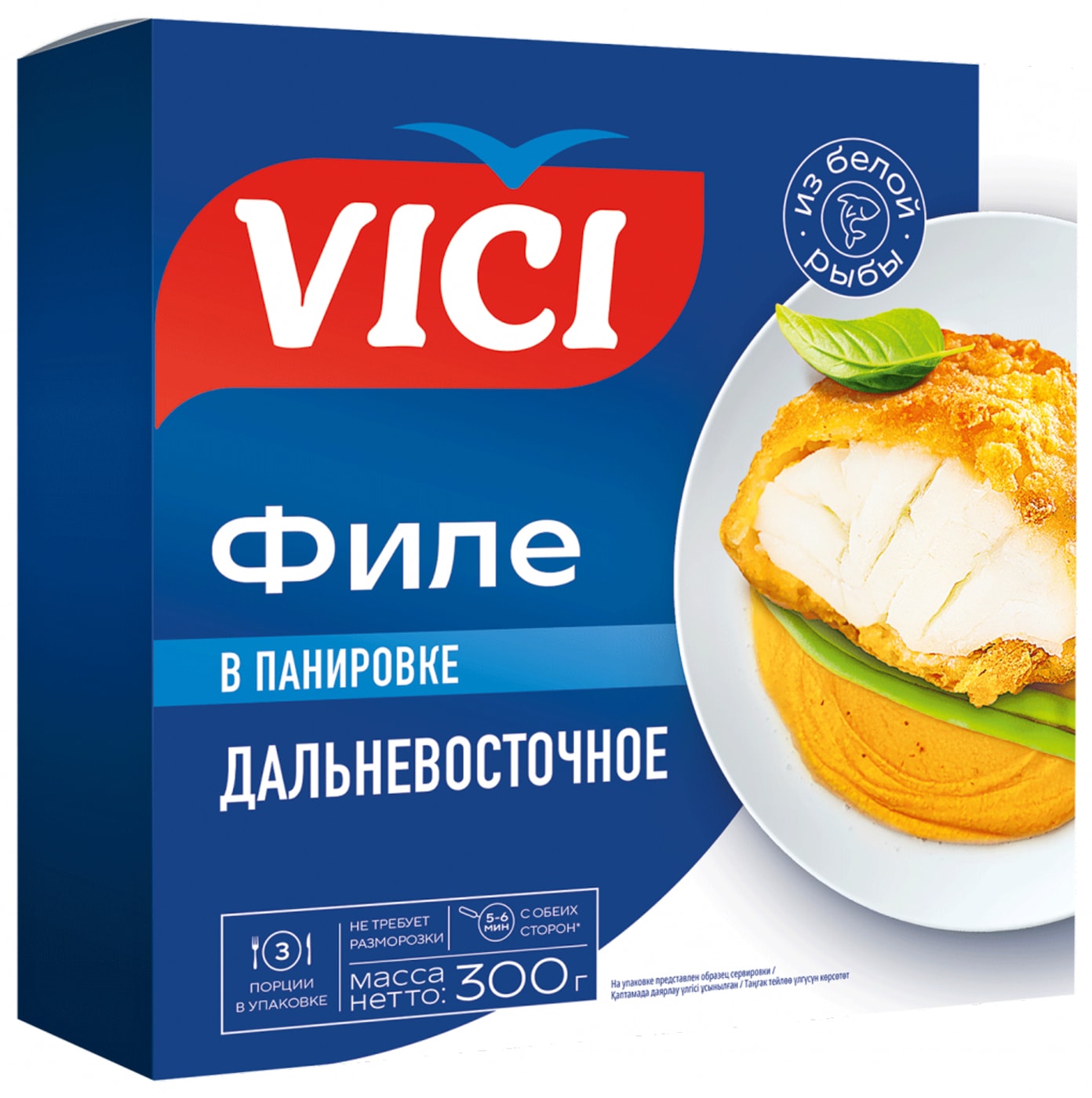 Изображение товара Филе рыбное Vici Дальневосточное 300 г в панировке для запекания и жарки