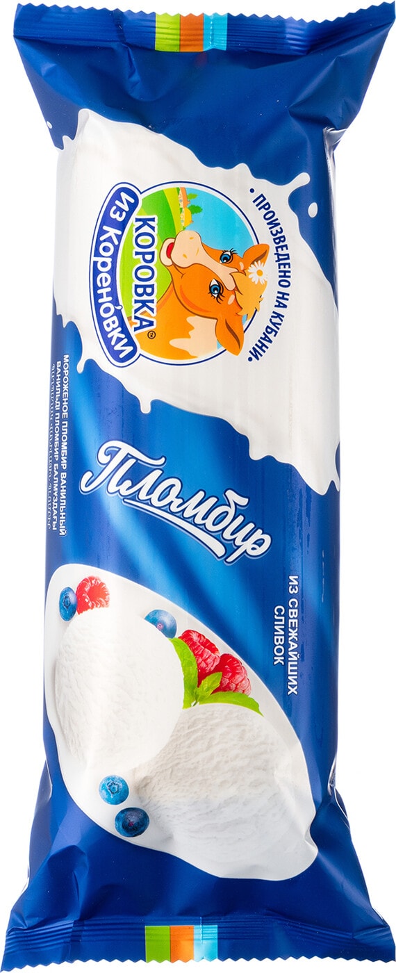 Изображение товара Мороженое Коровка из Кореновки Полено пломбир 400г