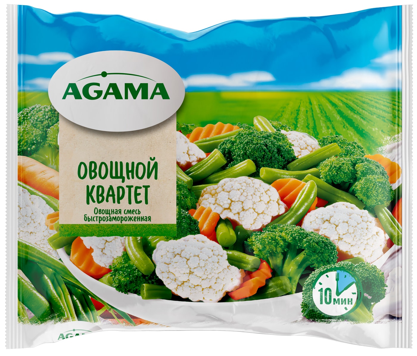Изображение товара Смесь овощная Agama Овощной квартет 400г