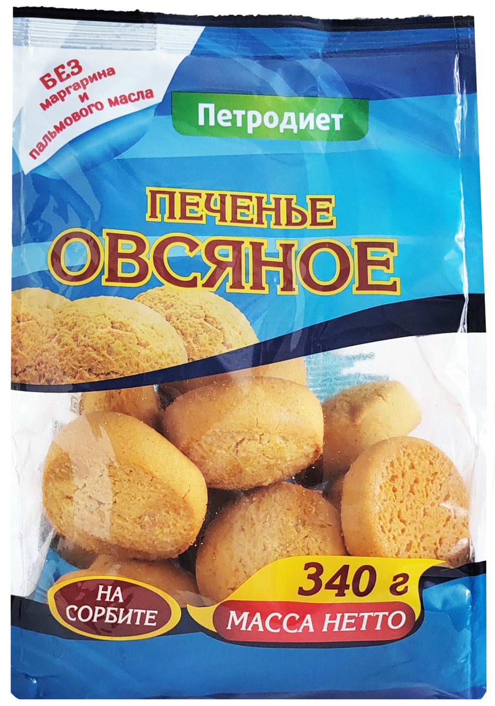 Изображение товара Печенье Петродиет Овсяное на сорбите 340г