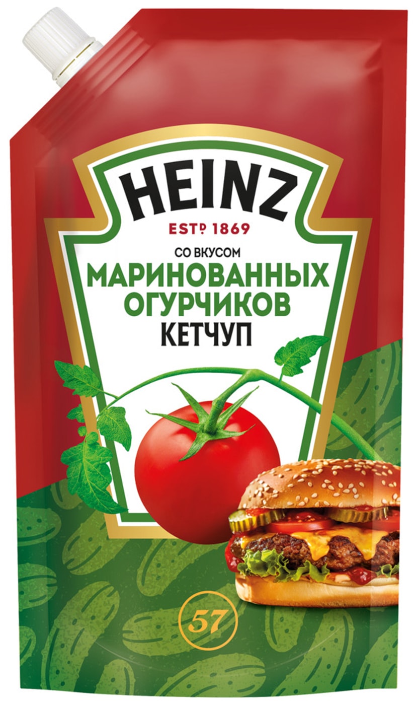 Изображение товара Кетчуп Heinz со вкусом маринованных огурчиков 320г - натуральный соус для блюд