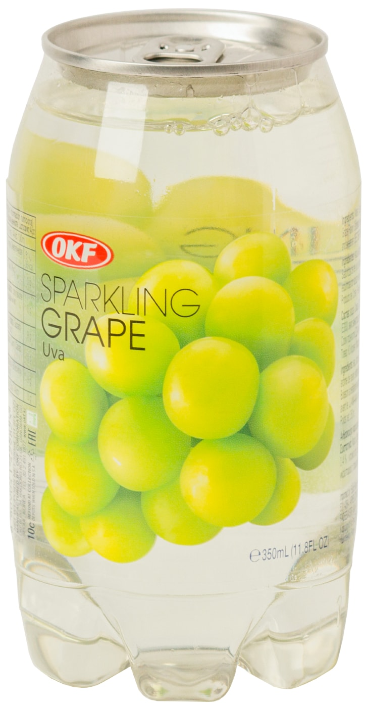 Изображение товара Газированный напиток OKF со вкусом винограда 350 мл в железной банке