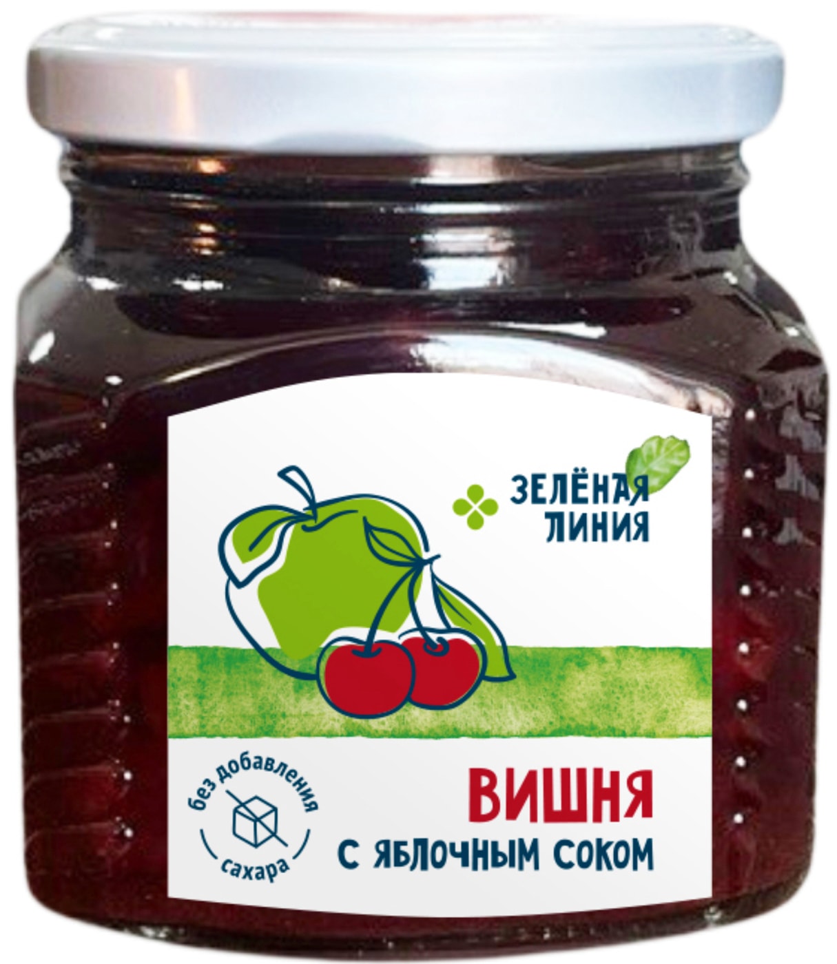 Изображение товара Вишня Зеленая линия с яблочным соком 300г