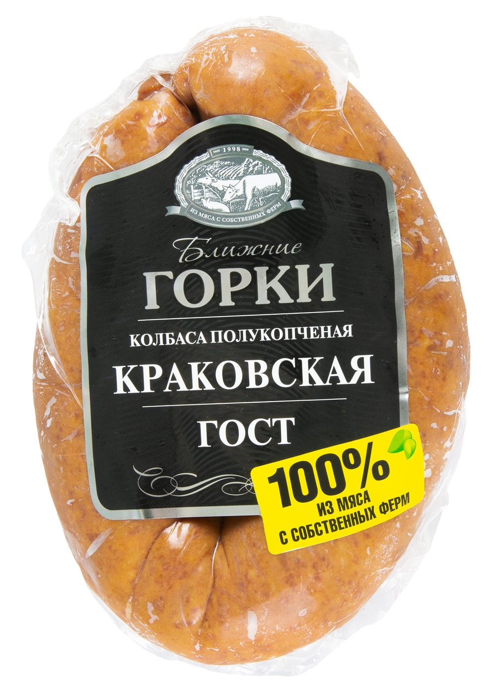 Изображение товара Колбаса Ближние Горки Краковская полукопченая 350г