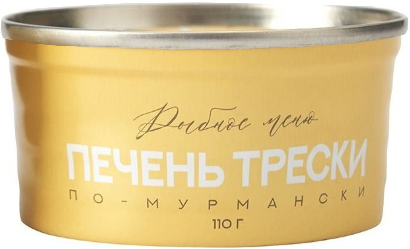 Изображение товара Печень трески Рыбное меню по-мурмански 110г